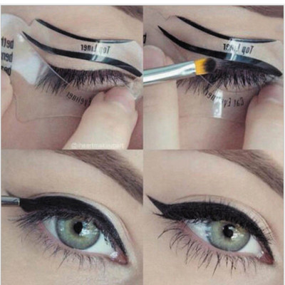 Sét 2 khuôn dụng cụ kẻ vẽ mắt mèo tiện lợi KM02