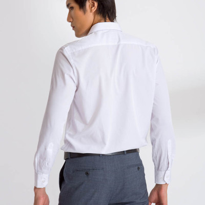 Áo sơ mi nam dài tay ALIGRO trơn màu trắng, chất liệu bamboo sợi tre, thoáng mát, thân thiện với làn da ALGS154
