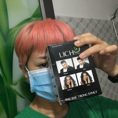 Combo 2 Dầu gội nhuộm tóc Lich5 - Lên màu tự nhiên - Sử dụng đơn giản, tiện lợi, mùi dễ chịu - Tặng bộ kit tự nhuộm tại nhà