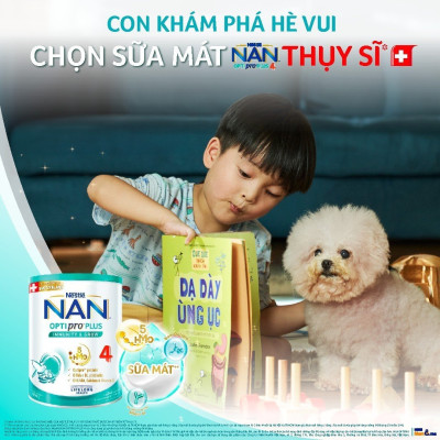 Bộ 3 Lon Sữa bột Nestlé NAN OPTIPRO PLUS 4 1500g/lon Giúp tiêu hóa tốt + Tăng cường đề kháng (2 - 6 tuổi) - Tặng Nồi lẩu điện A2