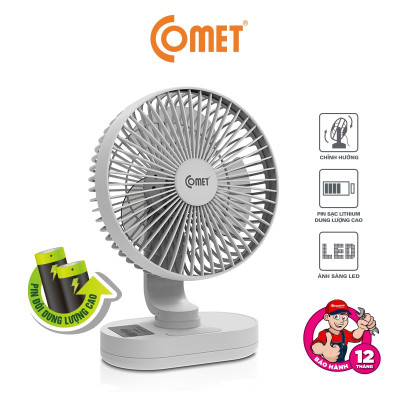 Quạt Sạc Để Bàn Comet Nhiều Chức Năng Bảo Hành 12 Tháng, Lỗi 1 Đổi 1 Trong 6 Tháng hàng chính hãng