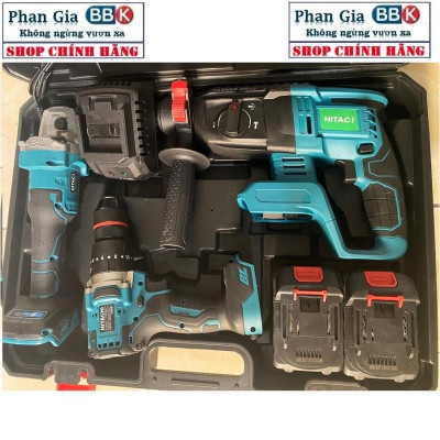 [LOẠI 1] Bộ Combo 3 Máy Gồm Máy Khoan Đục Bê Tông, Máy Mài Và Máy Chuyên Vít Dùng Pin 199V 15 Cell Máy Khoan Siêu Khỏe