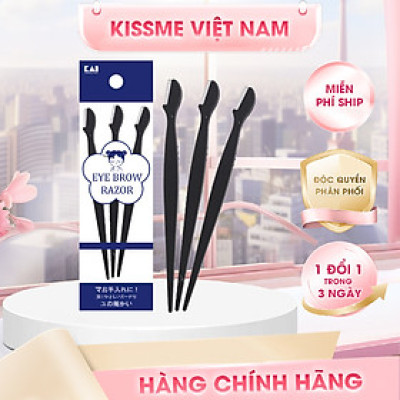 Dao Cạo Lông Mày Màu Đen Kai Groom 38531-HC1161 (Set 3 Cây)