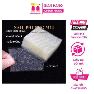 Miếng Dán Nail Box Siêu Mỏng 24 Miếng/Tờ Tiện Lợi, Dán Nailbox Móng Giả Silicon Hai Mặt, Trong Suốt Làm Nail Nhanh Chóng
