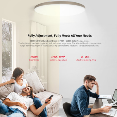 ĐÈN LED ỐP TRẦN THÔNG MINH YEELIGHT HALO 2020, YLXD50YL, 470MM, 52W, RGB, APPLE HOMEKIT - HÀNG CHÍNH HÃNG