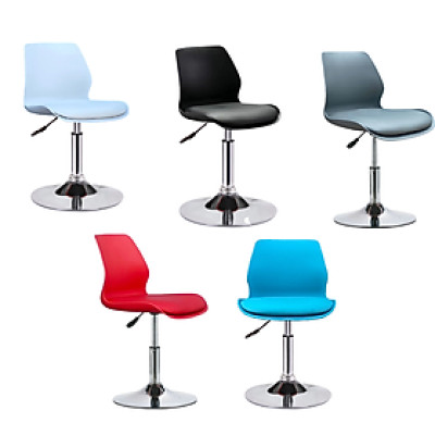 Ghế học bài tại nhà ghế quầy bar pen thấp lưng nhựa bọc nệm simili chân mâm mạ chrome 1 trụ ghế cho quầy giao dịch CB2276-1P CAPTA