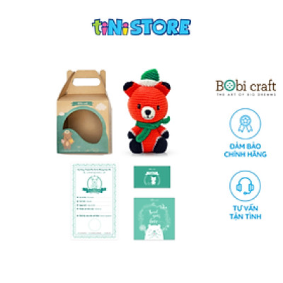 Thú Bông Cáo Ngồi Giáng Sinh - Bộ màu WT-134ORG-M-M