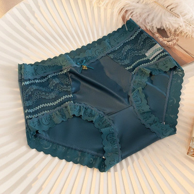 Combo 3 quần lót nữ lụa phối ren cao cấp cạp cao mềm mát MXM