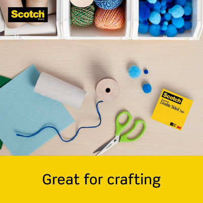 Băng keo 2 mặt đa năng trong suốt có khung cắt Scotch 3M SB-BK137 - Dán đồ thủ công craft, dán hồ sơ, gói quà, sửa vết rách