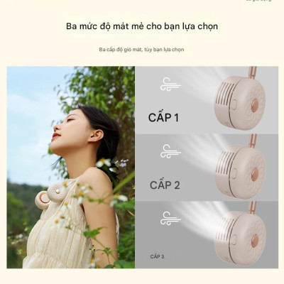 Quạt đeo cổ Sothing DSHJ-S-2115, Gió Mát, Chạy Êm, Dễ Dàng Gấp Gọn, Tiện Lợi Mang Theo - Hàng nhập khẩu