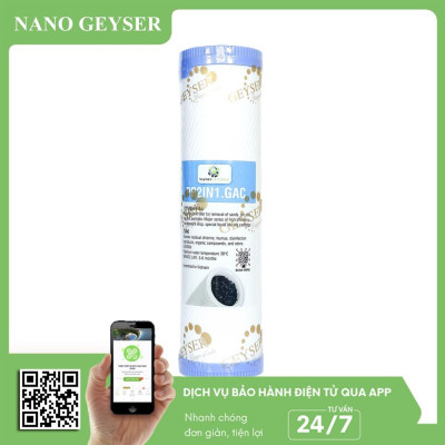 Bộ lọc thô đầu nguồn Nano Geyser dùng cho nước sinh hoạt - Hàng Chính Hãng