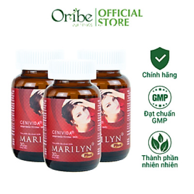 Liệu Trình Tăng Nội Tiết Tố Nữ Marilyn Plus Dân Khang Giảm Khô Hạn Tăng Sinh Lý Nữ Điều Hòa Kinh Nguyệt Hộp 30 viên