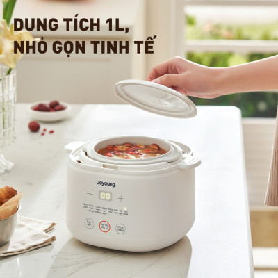 Nồi nấu chậm Joyoung JSC-107 - Dung tích 1L, Công suất 200W, Chữ tiếng Việt - Hàng chính hãng