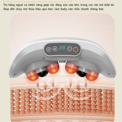 Máy Massage Bụng Cao Cấp Nikio NK-166DC - Công Nghệ Xoa Bóp Kết Hợp Hồng Ngoại Hiện Đại, Hỗ Trợ Cải Thiện Vòng 2 Cực Nhanh, Pin Sạc Tiện Lợi