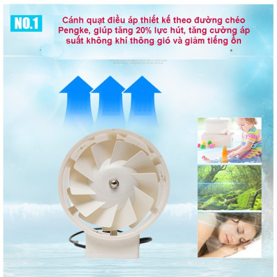 Quạt hút đồng trục Hon&Guan HF-100P-Hàng chính hãng 