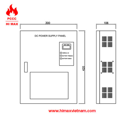 Tủ nguồn DC 24V 15A hi max HR6023