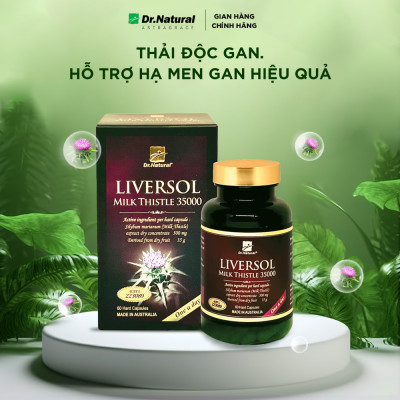 Viên Uống Bổ Gan Dr Natural Liversol Milk Thistle 35000 60 Viên | Giúp Bổ Gan, Phục Hồi Tế Bào Gan, Tăng Cường Chức Năng Gan - Hàng Chính Hãng