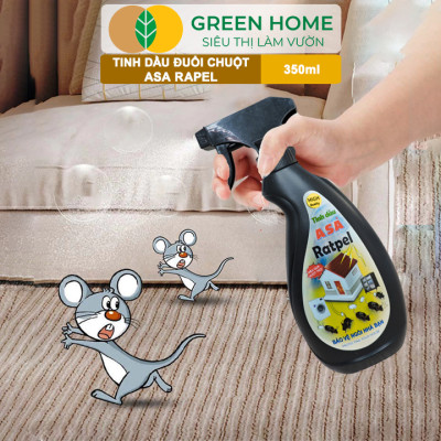 Tinh Dầu Xua Đuổi Chuột Greenhome, ASA Rapel, Chai 350ml, Thảo Mộc, An Toàn Cho Người Và Vật Nuôi