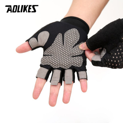 Găng tay hở ngón tập gym Nam - Nữ cao cấp Aolikes 113