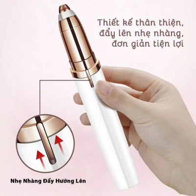 Bút tỉa lông mày, máy cạo chân mày, tỉa ria mép phù hợp nam và nữ, nhỏ gọn tiện lợi Hàng chính hãng Flawless Brows