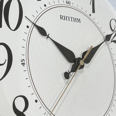 Đồng hồ treo tường Nhật Bản Rhythm CMG465BR13, Kích thước 31.0 x 4.5cm, 735g ,Vỏ nhựa, Dùng Pin