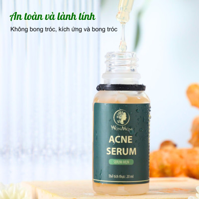 Bộ sạch mụn, trắng da mặt và body cơ bản Wonmom ( 1 Serum mụn + 1 Kem cấp ẩm + 1 Kem sữa nghệ toàn thân )