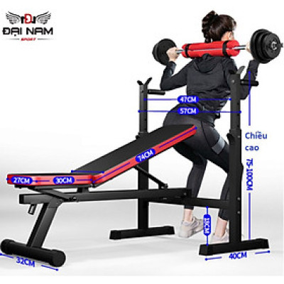 Ghế Tập Tạ Đa Năng Kết Hợp Giá Đỡ Tạ DNS189 Chính Hãng Đại Nam Sport