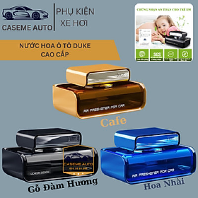 Nước Hoa Ô Tô Duke Chiết Xuất 100% Từ Thiên Nhiên, Khử Mùi, Chống Say Xe, An Toàn Cho Sức Khỏe - Hàng Nhập Khẩu 