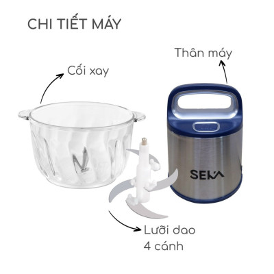 Máy Xay Thịt SEKA SK2288 Tay Cầm Inox - Hàng Chính Hãng