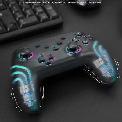 Gamepad tay game Không dây Bluetooth SZ93 led RGB Đa kết nối cho máy tính, laptop, smartphone hàng nhập khẩu