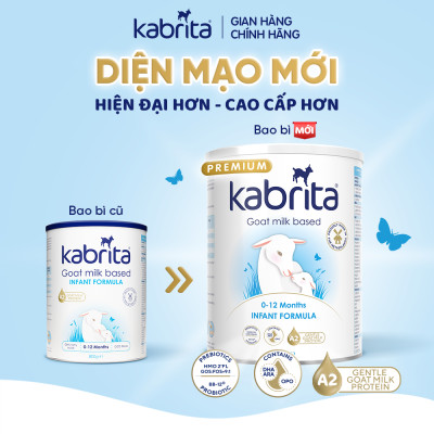 [Phiên bản mới] Combo 3 lon Sữa dê Kabrita số 1 cho trẻ từ 0 -12 tháng - Lon 800g