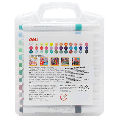 Hộp 36 Bút Marker Acrylic - Deli EC189-36