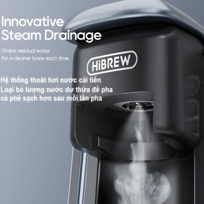 Máy pha cà phê 4 trong 1, Espresso, Viên Nén Nespresso, Nescafe Dolcegusto, Kcup thương hiệu Mỹ cao cấp HiBREW H6 - Hàng Nhập Khẩu