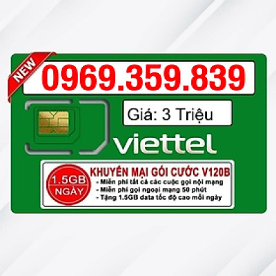 Sim Viettel số đẹp - Hàng chính hãng - 0969.359.839