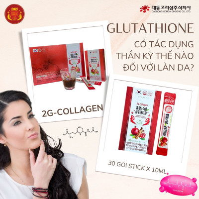 2G – Collagen Hồng Sâm Lựu Glutathione Daedong Hàn Quốc ( Hộp 10ml x 30 gói )