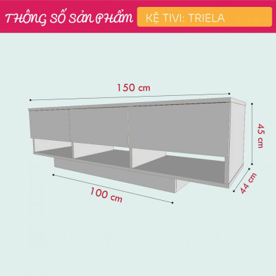 Kệ TV phòng ngủ thiết kế thông minh SMLIFE Triela