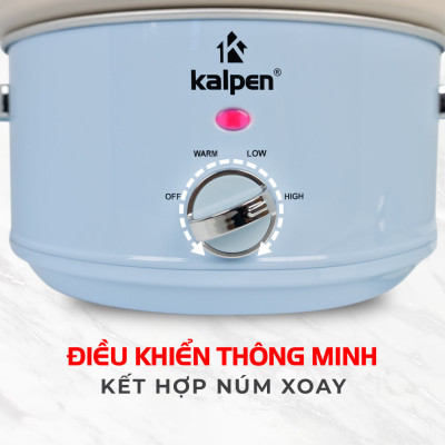 Nồi nấu chậm 3.5L Kalpen SK1 công nghệ Đức - Tần gà, nấu cháo, chưng yến, bảo hành 2 năm - Hàng chính hãng