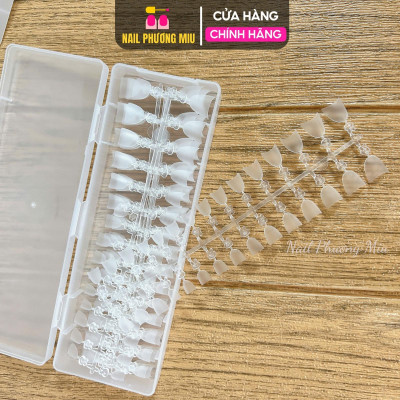 Móng Tip Ngắn Form Bầu Tròn Thang Vuông Trong, Hộp 240 Móng Dẻo Chuẩn Form, Nhựa Cao Cấp, Dễ Sử Dụng Cho Làm Nail Nữ