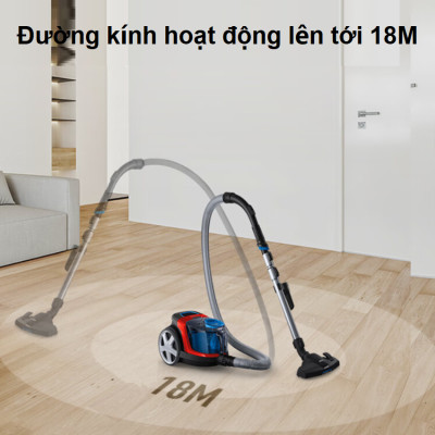 Máy hút bụi không túi PowerPro Compact. Thương hiệu Hà Lan cao cấp Philips - FC9351/82. Hàng chính hãng bảo hành 2 năm