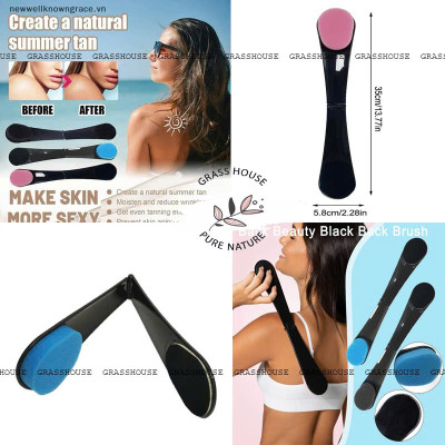 Dụng cụ cây cọ Thoa Kem Body, Cây Thoa Kem Lưng 2 đầu mút và vải nhung Có thể Gập Lại