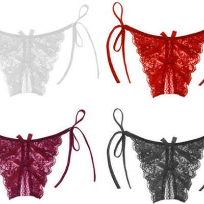 Quần lót nữ lọt khe có đính hạt cườm - Màu hồng