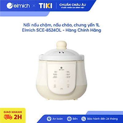 Nồi nấu chậm, nấu cháo, chưng yến 1L Elmich SCE-8524OL - Hàng Chính Hãng