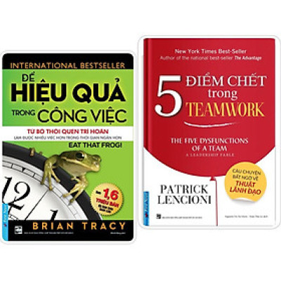 Sách - Combo Để hiệu quả trong công việc + 5 điểm chết trong teamwork - FirstNews