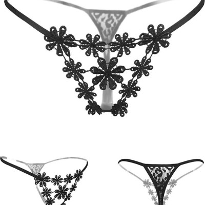  Quần lót nữ lọt khe ren hình hoa - Màu hồng