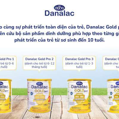 Sữa Danalac Gold Pro+Số 3 Cho Bé 1-3 Tuổi Hộp 800g Nhập Khẩu Thụy Sỹ