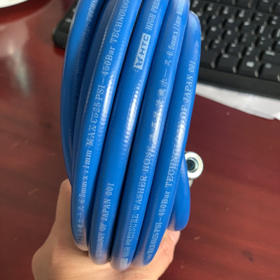 [Freeship]Dây xịt rửa xe HIỆU HTC LOẠI 30M, HTC6511-30W3 từ nhựa PVC-PU áp lực cao 420 bar( 6090PSI), ĐK 6.5*11mm, đầu nối ren 1.5x22mm