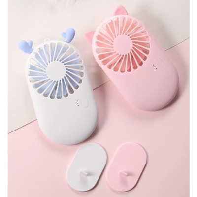 Quạt Mini Để Bàn, Quạt Tích Điện Sạc USB - Quạt Cầm Tay Tốc Độ, Điều Chỉnh Hướng Gió Xoay 360 Độ, Kiểu Dáng Sang Trọng , Không Gây Ồn, Pin Sạc - Giao Màu Ngẫu Nhiên - Hàng Nhập Khẩu