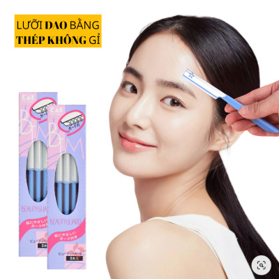 Dao Cạo Lông Mày Cán Dài Lưỡi Thép Không Gỉ Kai Beauty Guard 06616