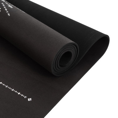 Thảm tập yoga chính hãng Yvonne, Pole Star Black (TẶNG KÈM 3 PHẦN QUÀ), dày 6mm bề mặt nhám, siêu bám, chống trơn trượt, ưa mồ hôi