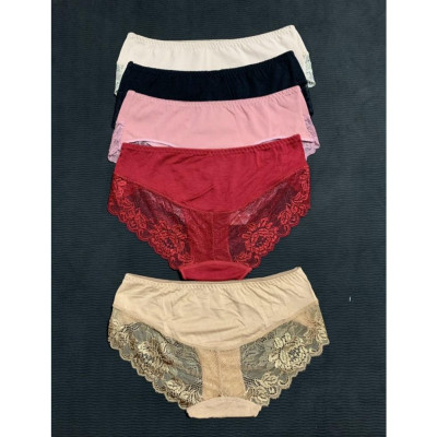 SÉT 10 QUẦN LÓT NỮ COTON LỤA 4 CHIỀU phối ren CAO CẤP(45kg-75kg)